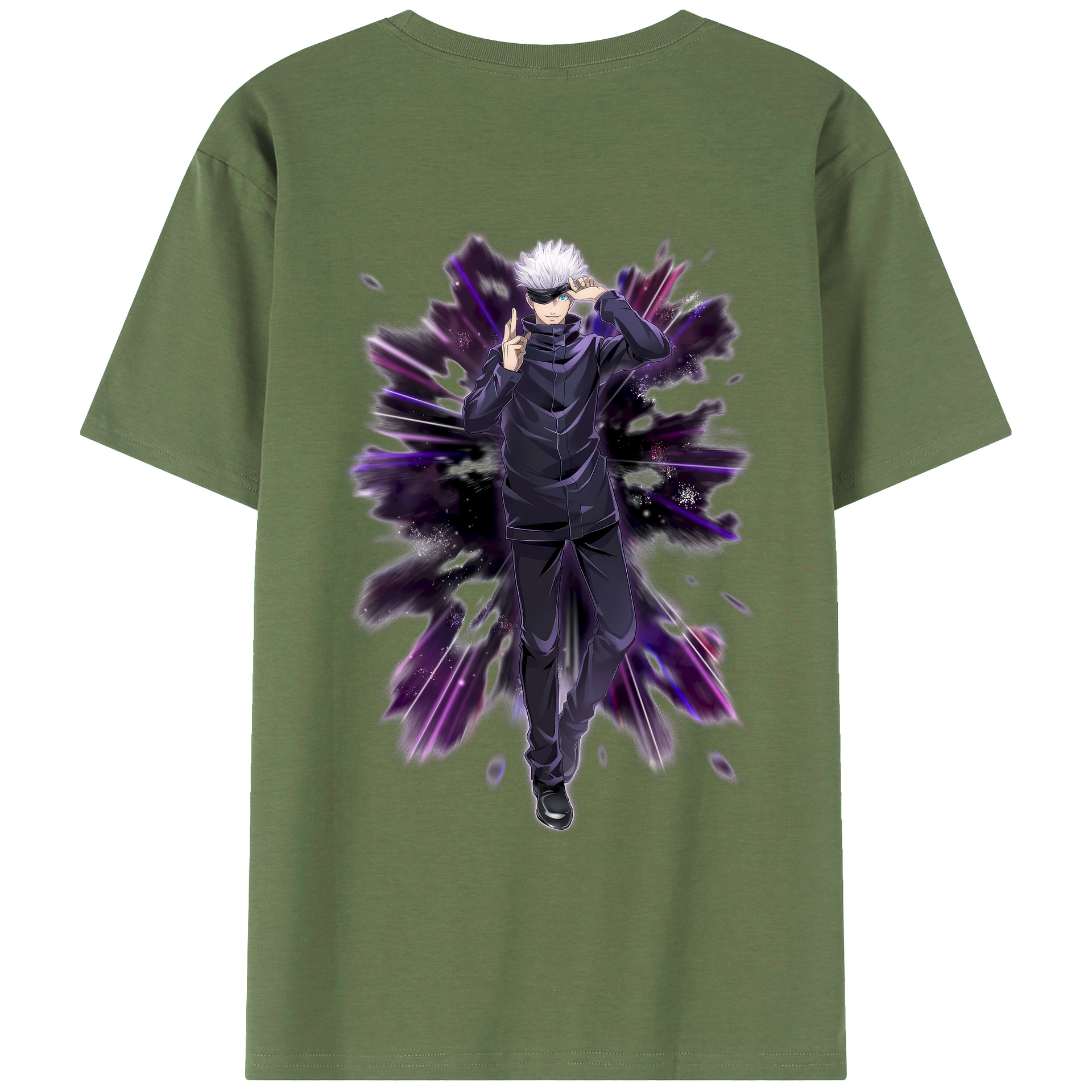 （画像用） 呪術廻戦 Jujutsu Kaisen 綿100％ メンズ半袖Tシャツ（バックプリント） 通気性
